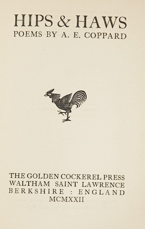 Coppard, A.E. - Count Stefan ... Limited Edition (of 600 numbered copies). frontis. and text illus. (by Robert Gibbings); original cloth backed marbled / patterned boards, gilt lettered spine, d/wrapper. Golden Cockerel